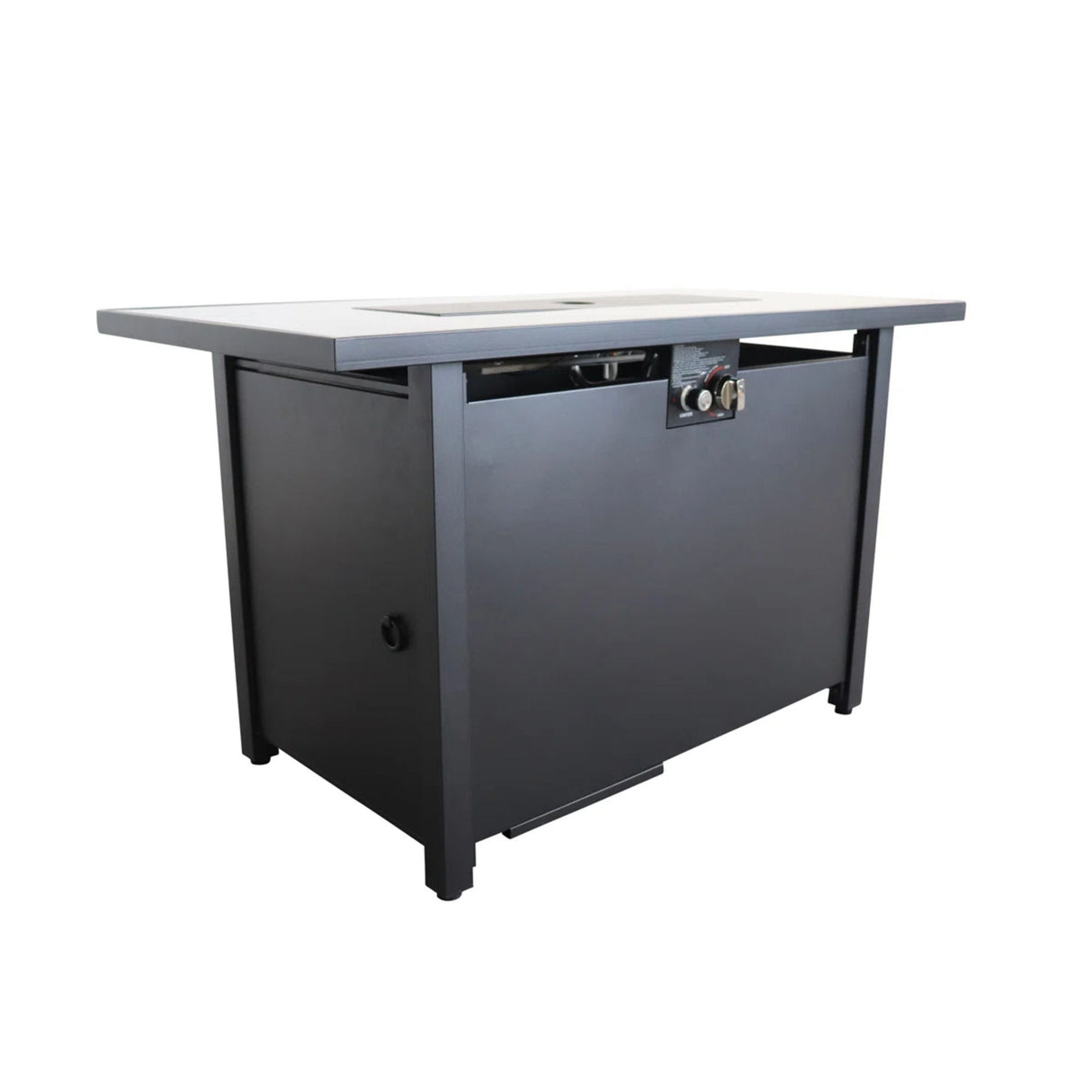 Fire Pit Table Outdoor Patio Heater 50000 BTU Stainless Steel 42x25in