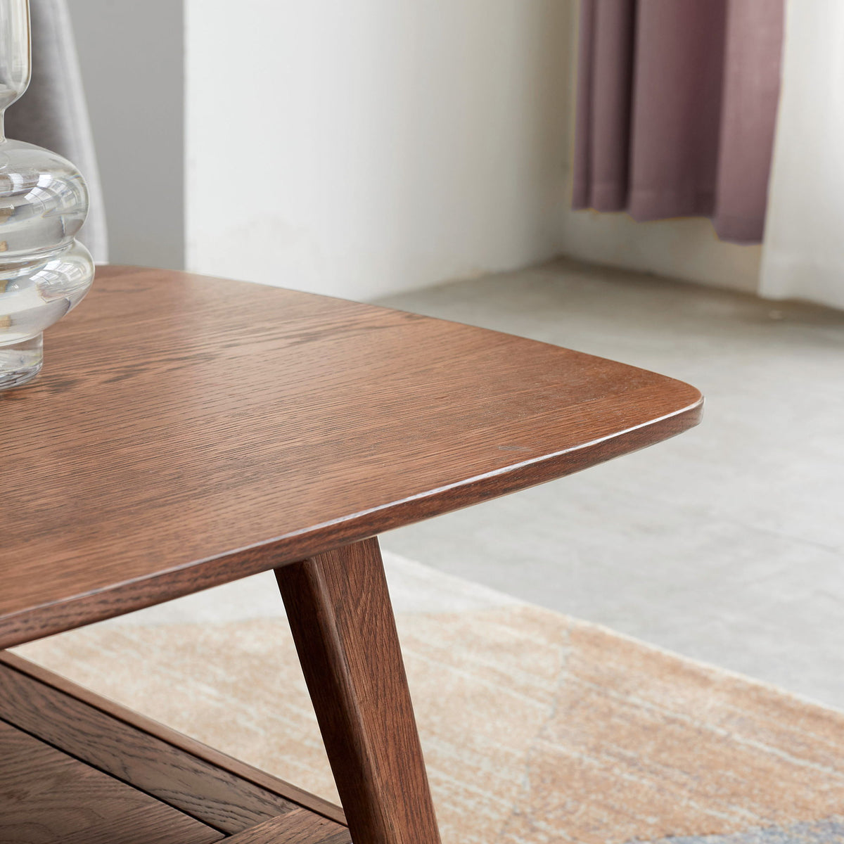 Low Coffee Table With Storage Shelf
