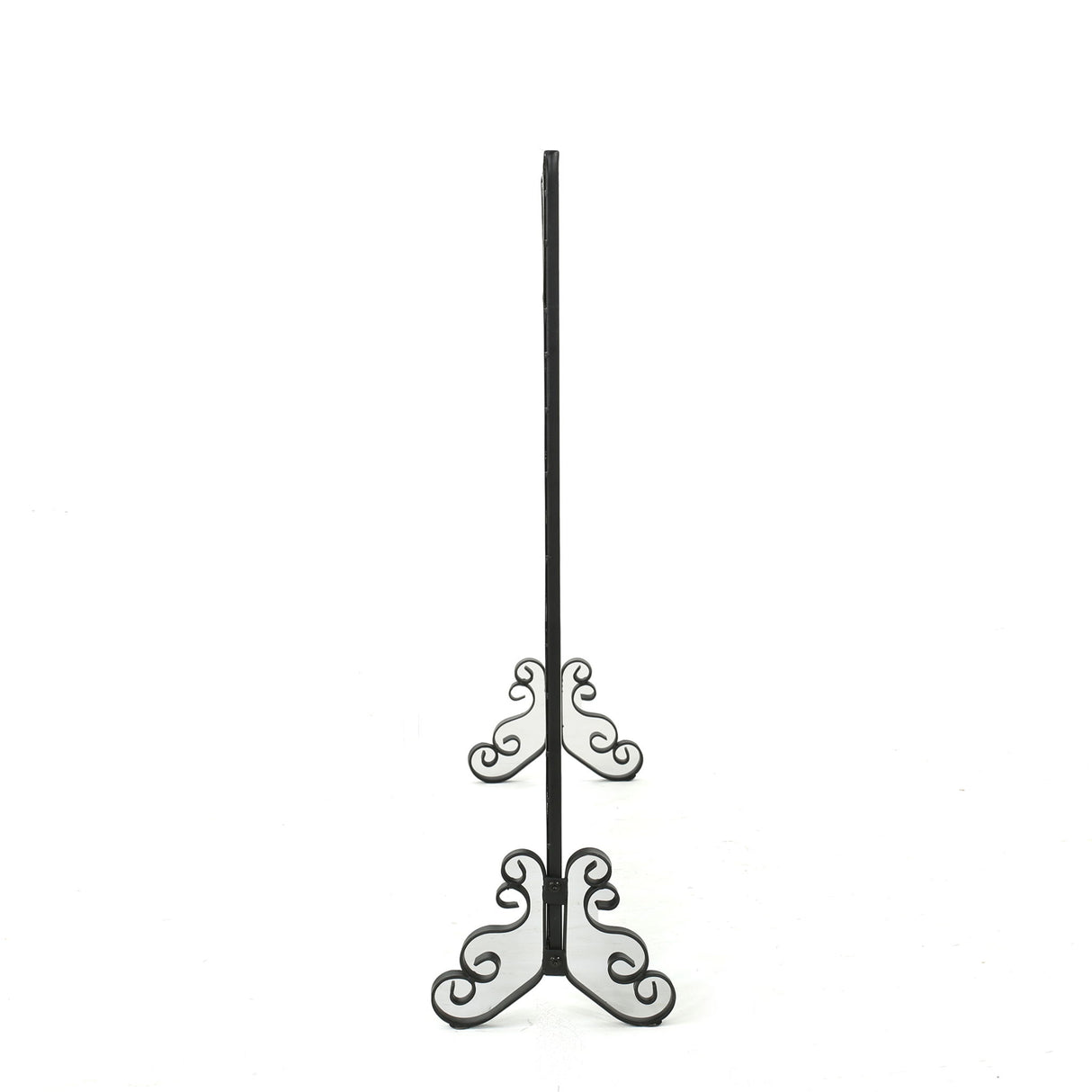 Minimalist Single Panel Iron Fireplace Screen With Diamond Design - Black
