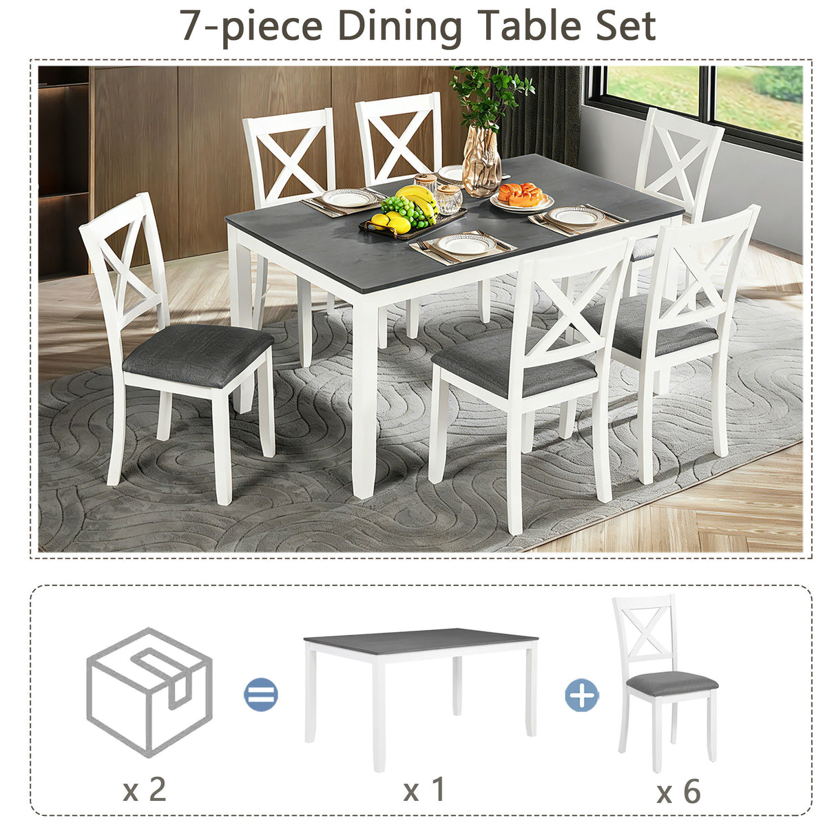 Kitchen Dining Set, Rectangular Dining Table