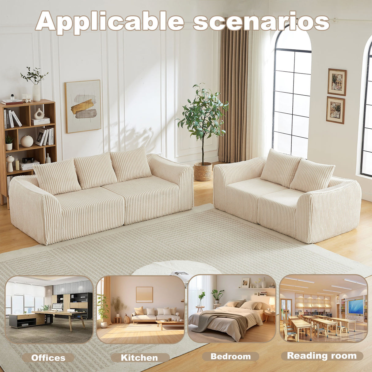 Minimalist Set With Curved Lines & Gently Sloped Backrest