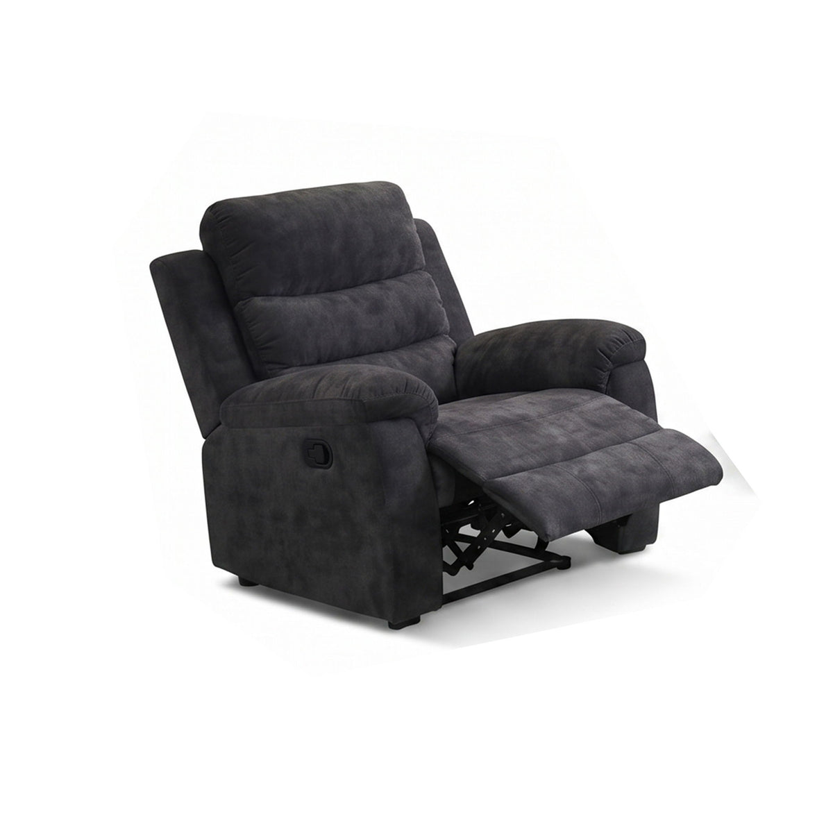 Manual Recliner Chair With 150° Recline, For Living Room - Dark Gray