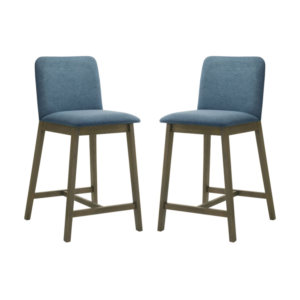 Allin - Upholstered Wood Counter Height Barstool