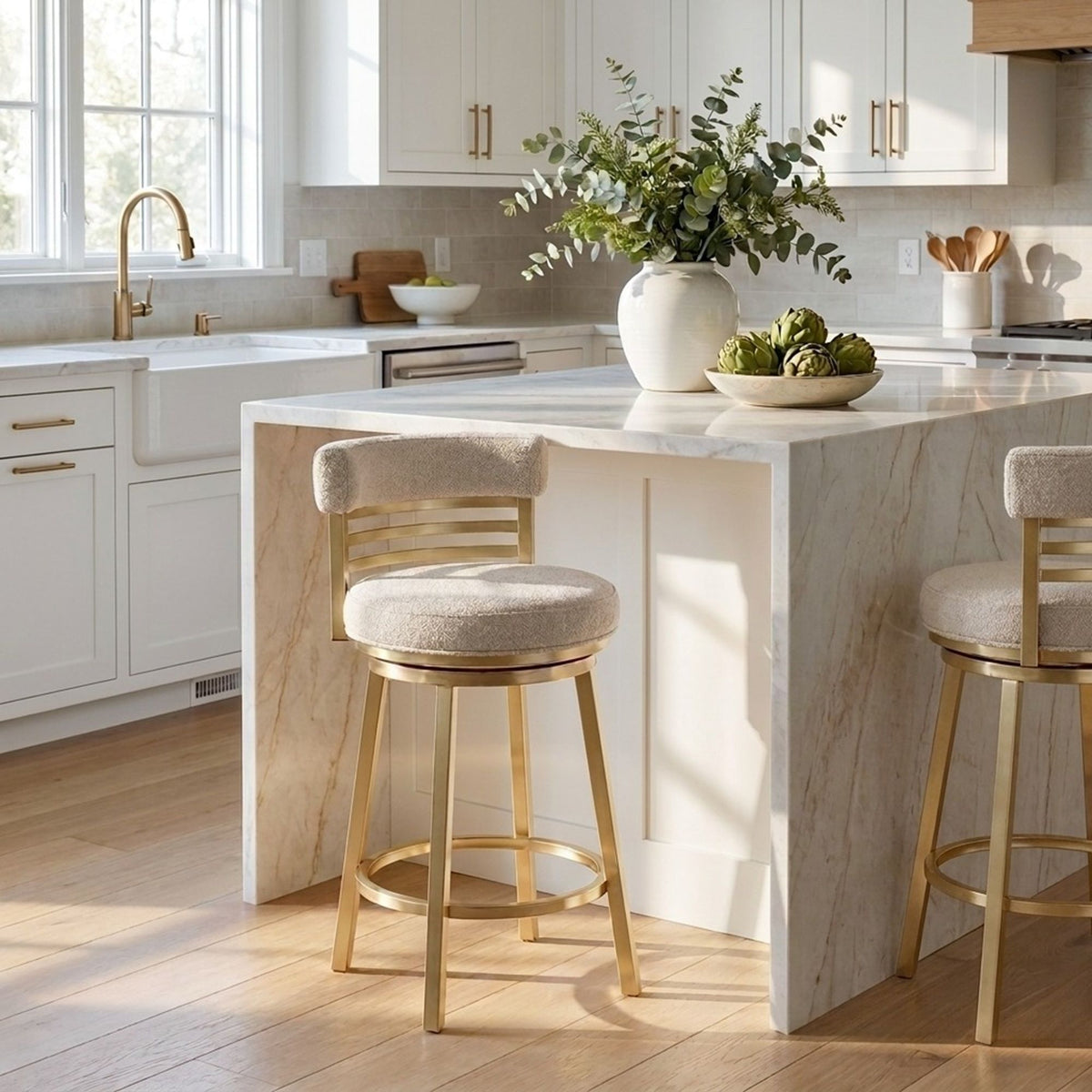 Santorini - Barstool With Fabric Seat