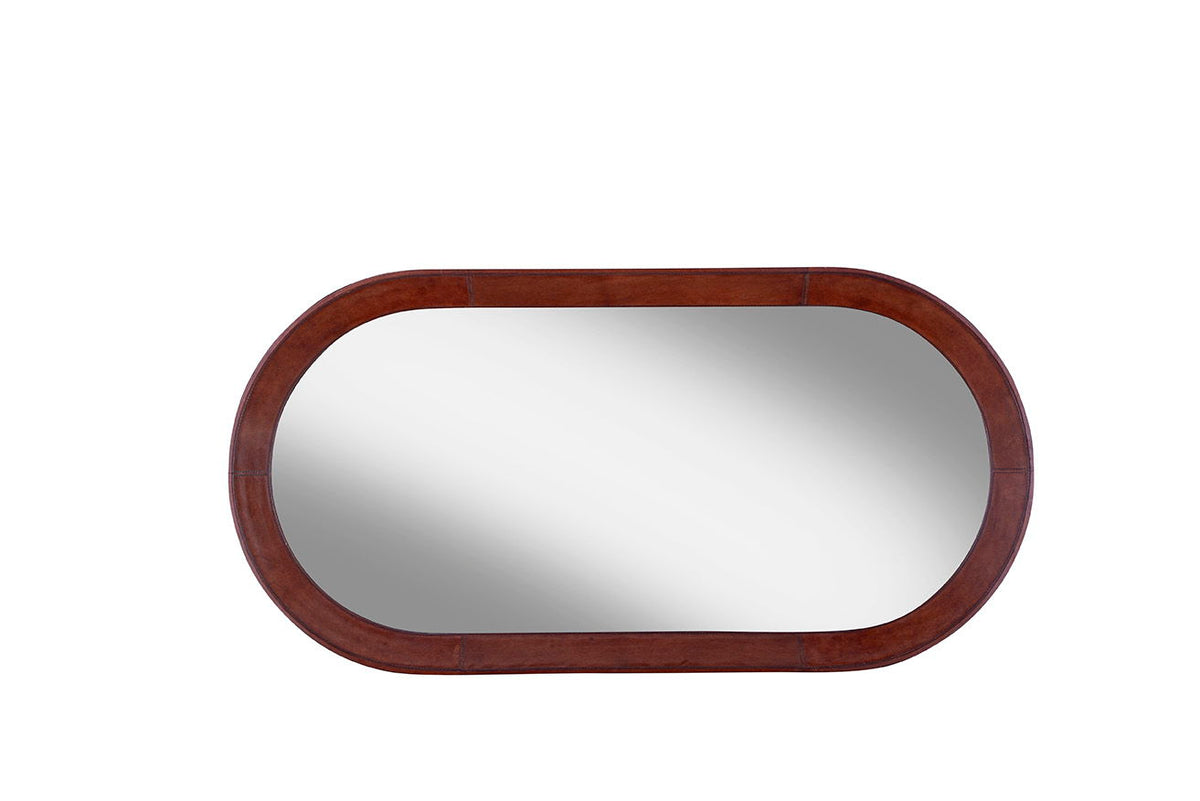 Homer - Oval Mirror - Dark Brown
