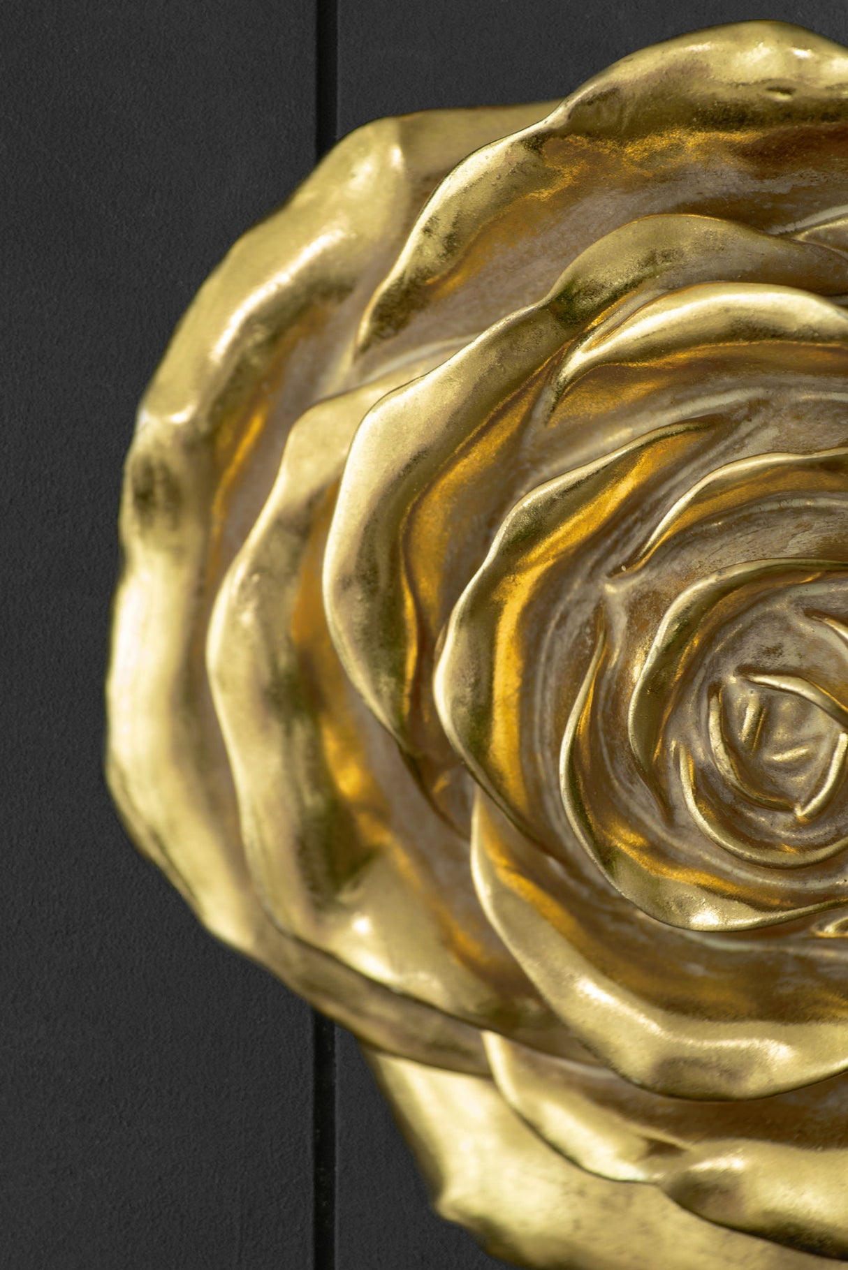 Rose Hanging Wall Accents (Set of 2) - Gold