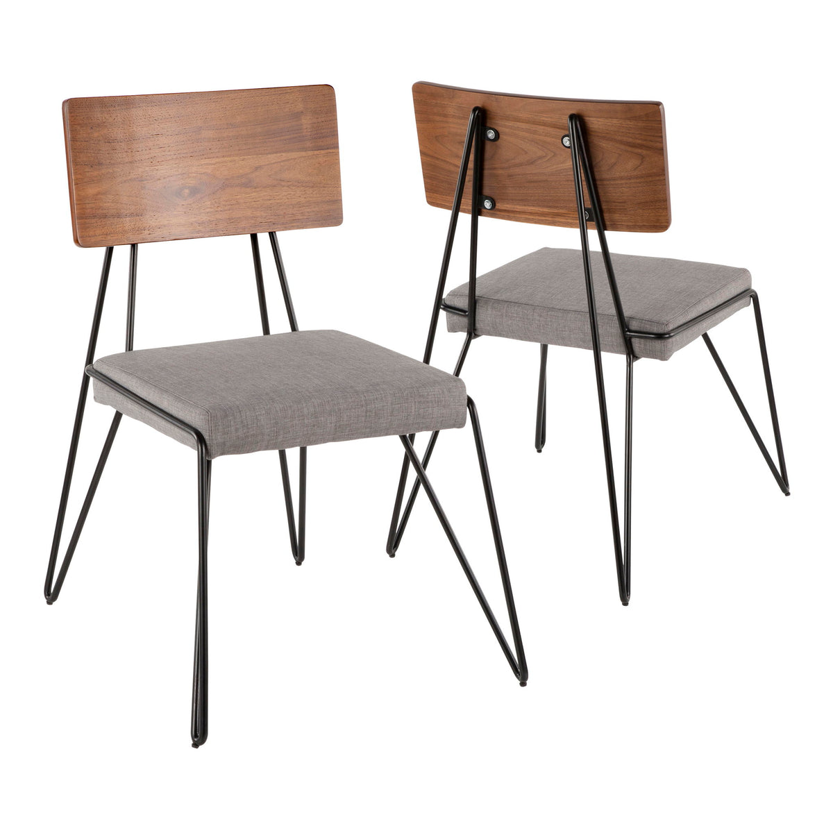 Loft - Mid-Century Modern Chair (Set of 2) - Gray
