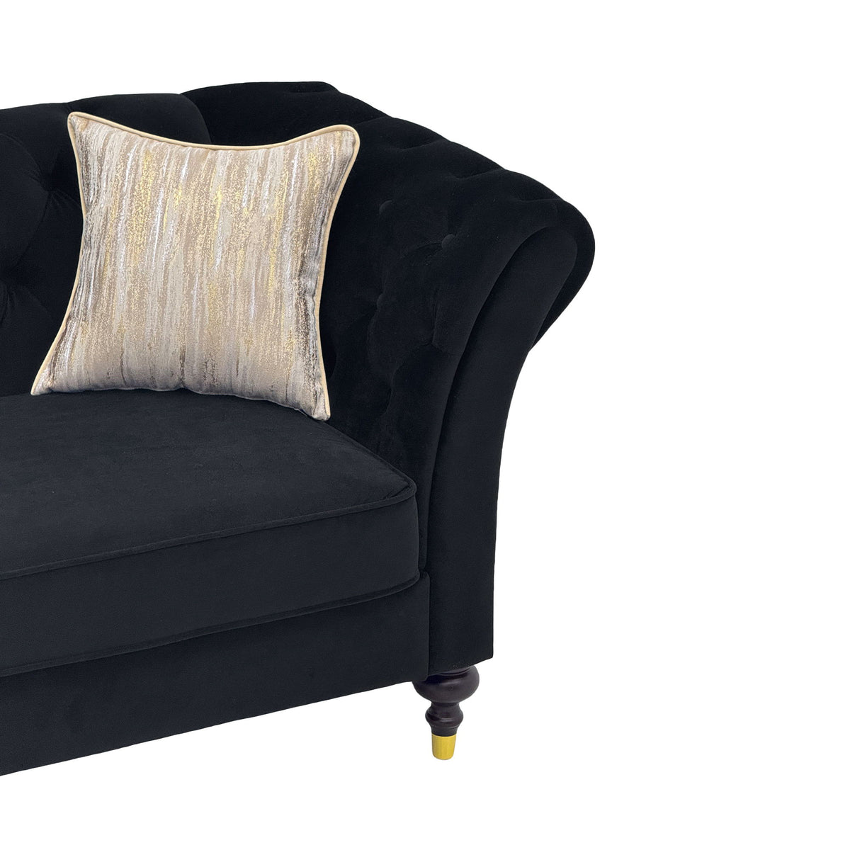 Chesterfield Sofa, 3 Seat Couch With Deep Button Tufted Back, Rolled Arms