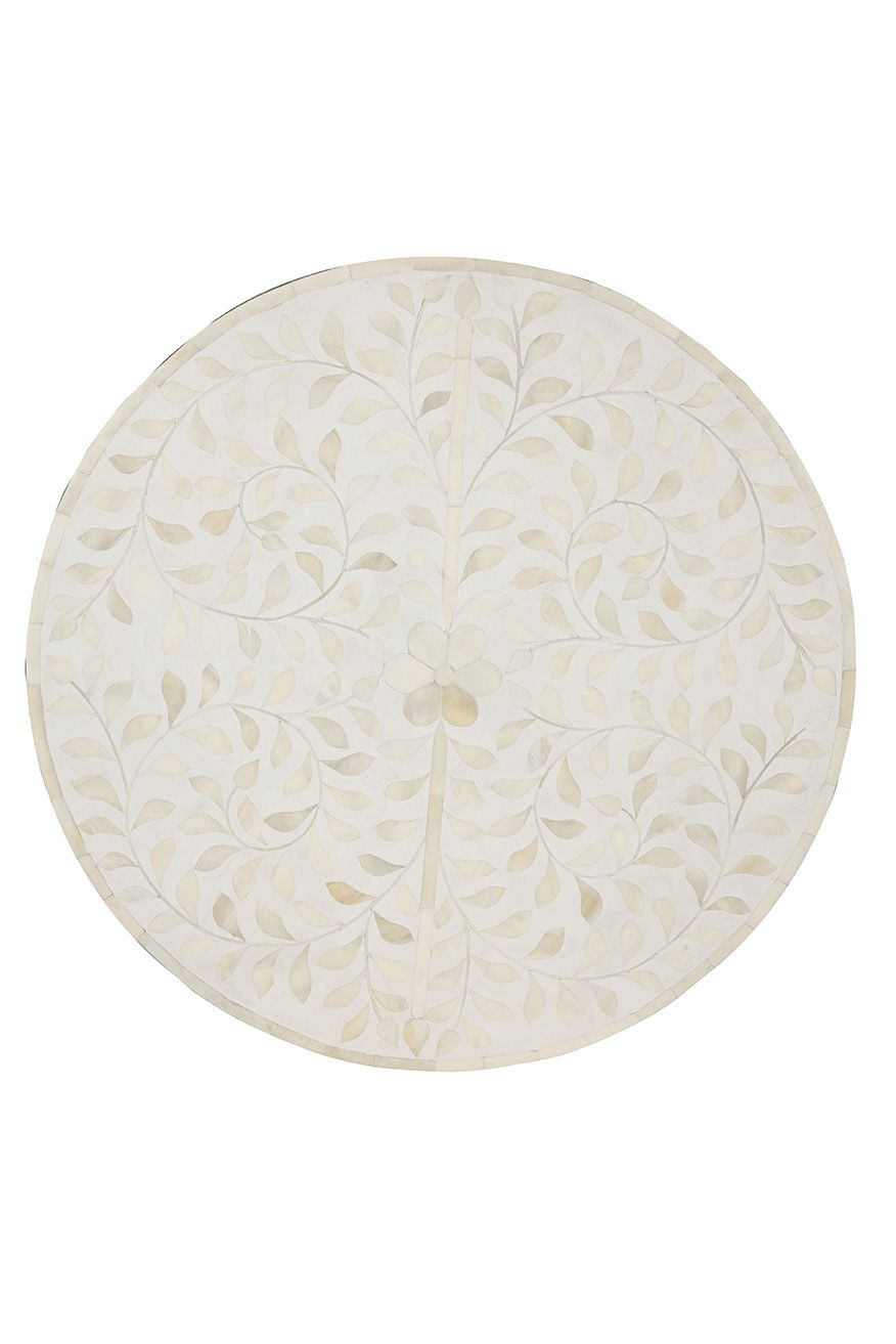 Shell End Table - White