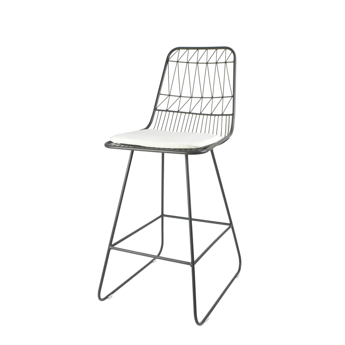 Yearning - Iron Counter Stool With Water Resistant Cushion