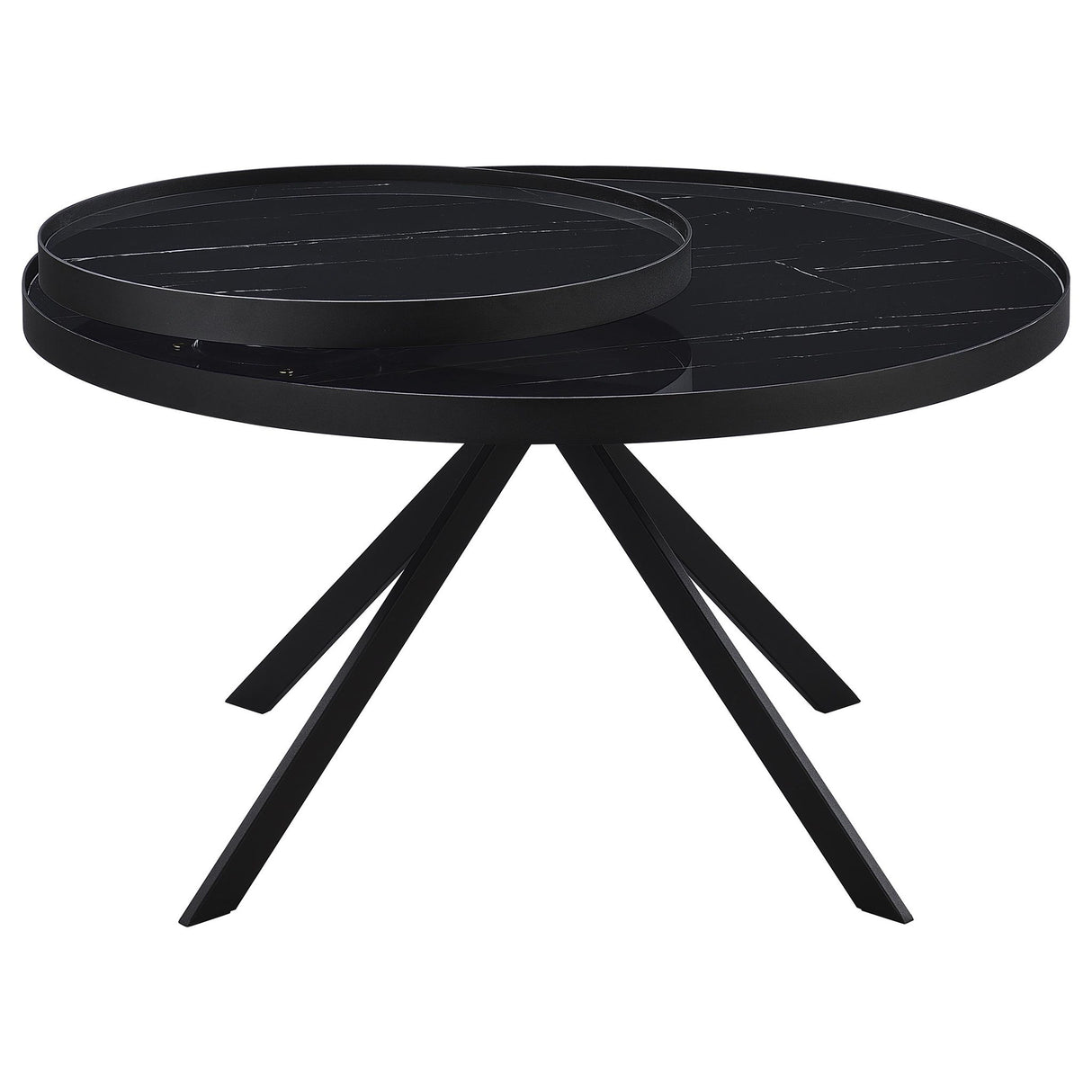 Shayne - Round Top Coffee Table With 2 Tier Design