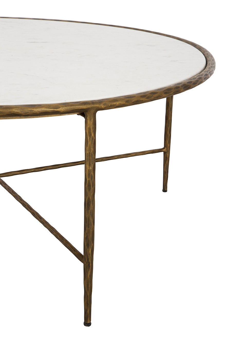 Evelyn - Coffee Table - White / Gold