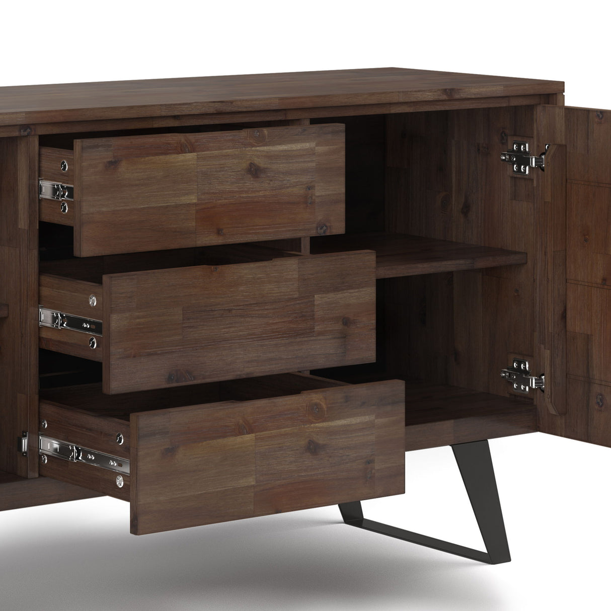 Sideboard Buffet Dining Cabinet Industrial Wood Storage 60x30in