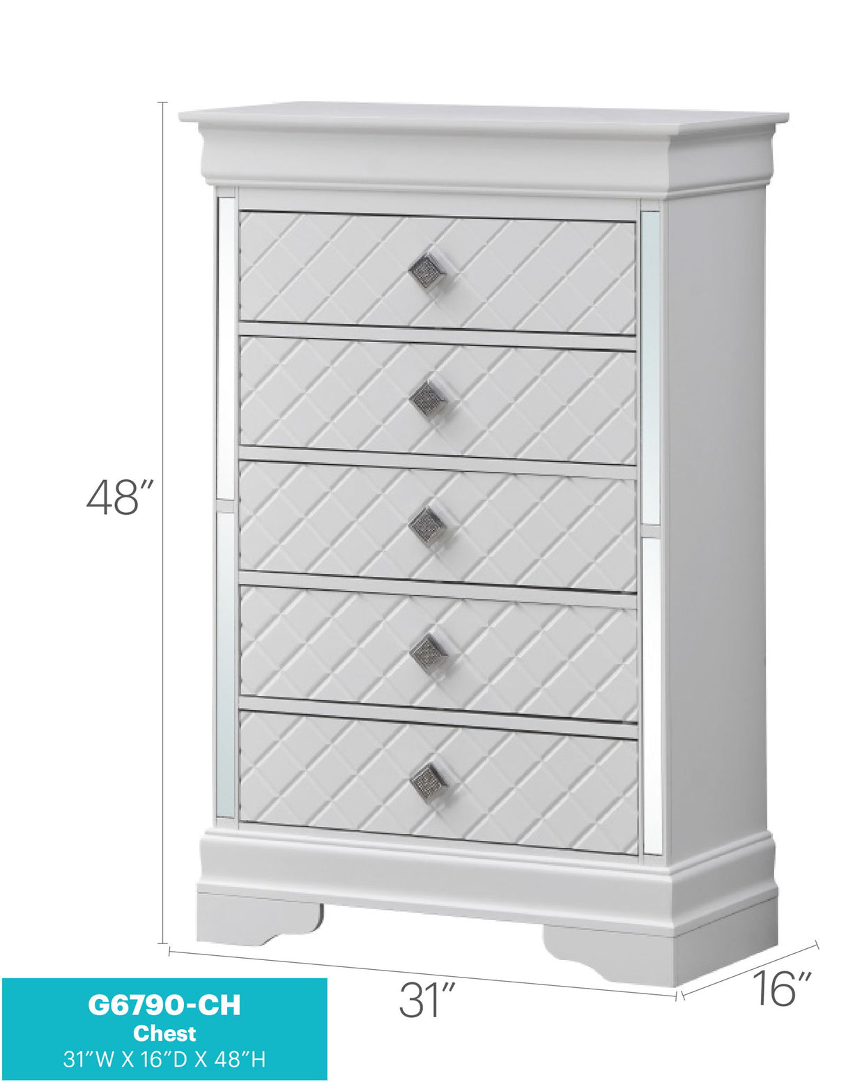 Verona - Chest - Silver Champagne