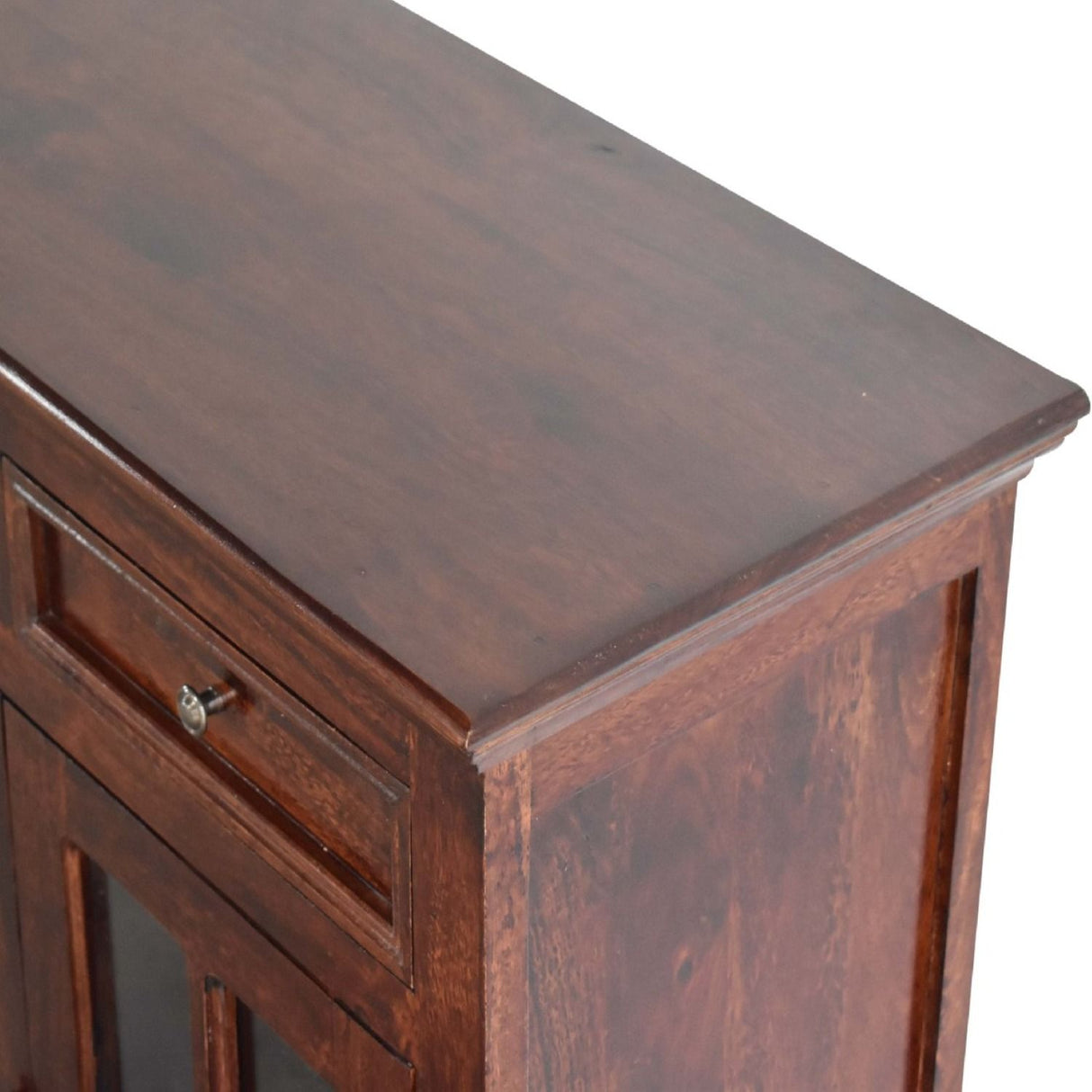 Large Glazed Sideboard Buffet Cabinet Storage Unit Solid Wood 65x35in
