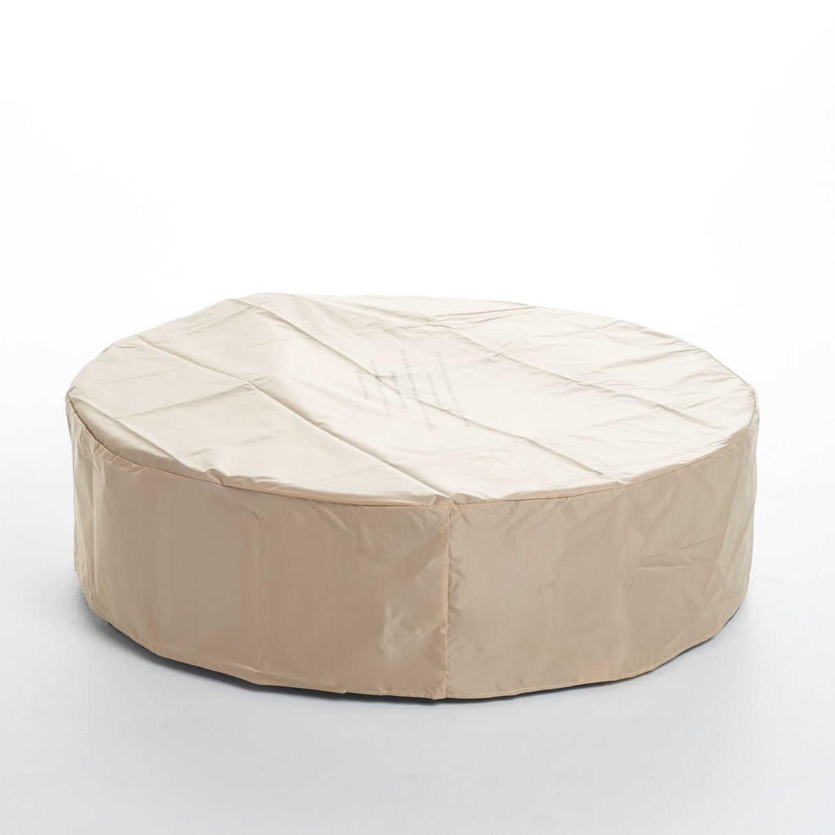 Modern Circular Fire Pit Table Lightweight Concrete 50000 BTU 39x12in