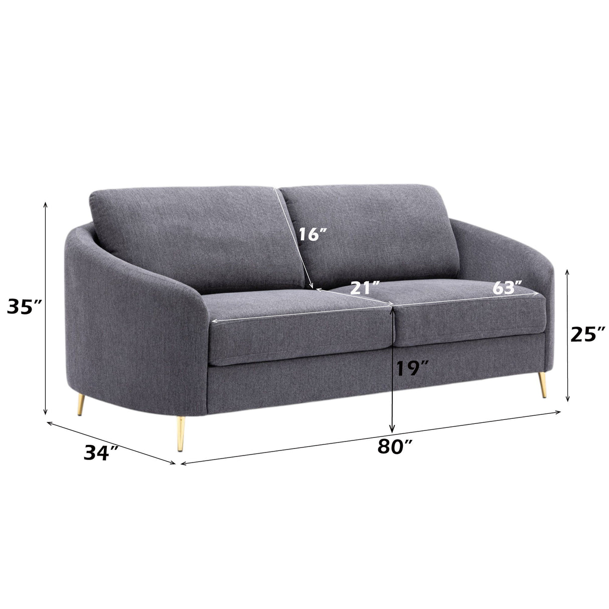 Sofa - Gray - Linen