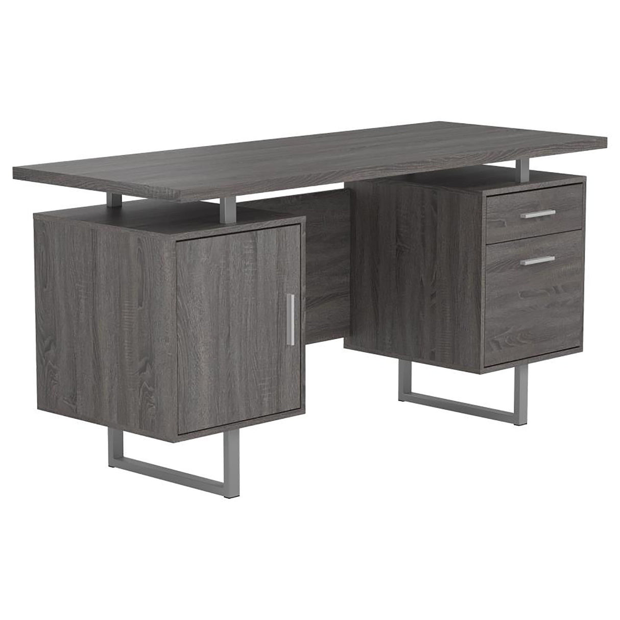 2 Drawer Floating Top Office Desk