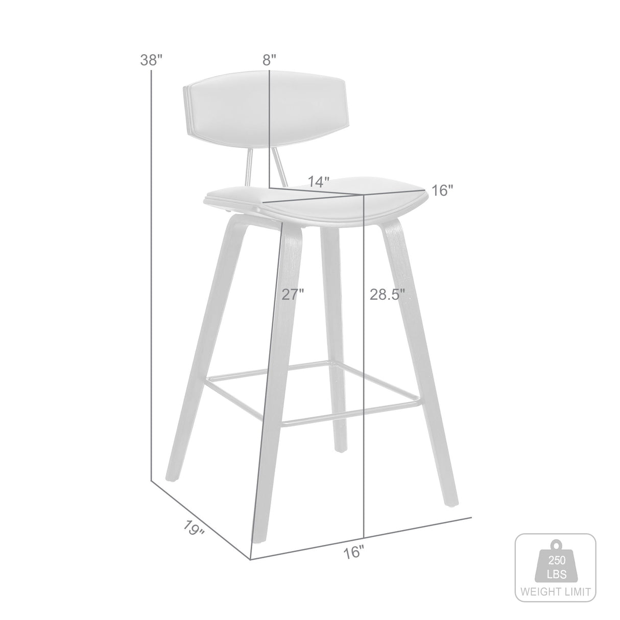 Fox - Mid-Century Modern Bar Stool