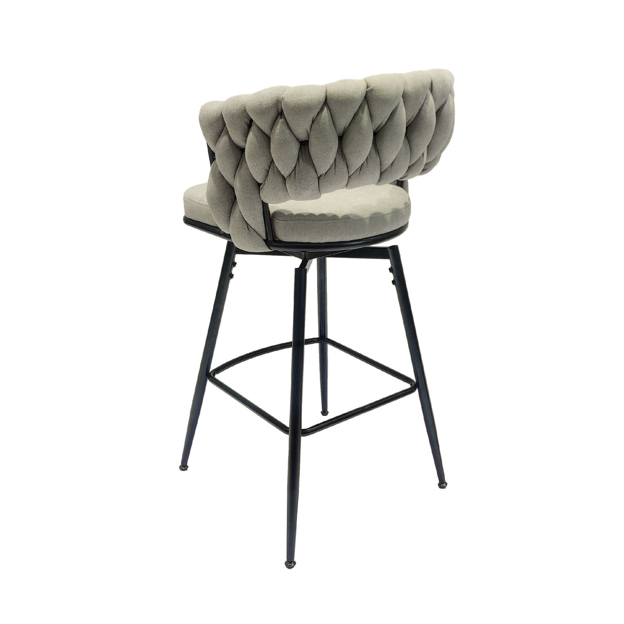 Bar Stool 360 Swivel With Back Footrest