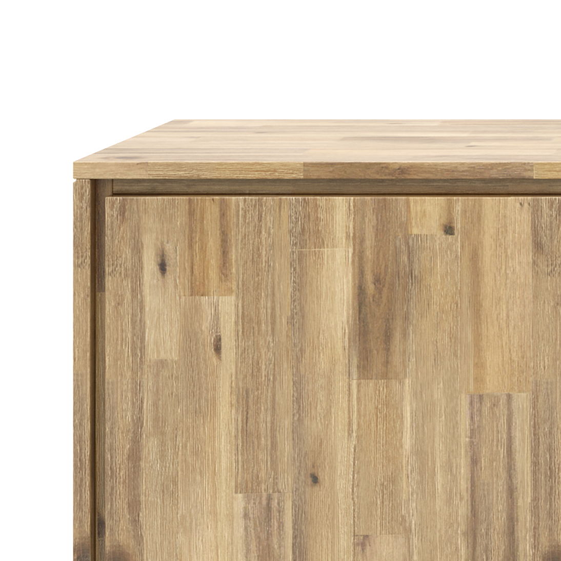 Sideboard Buffet Dining Storage Cabinet Industrial Acacia Wood 60x30in