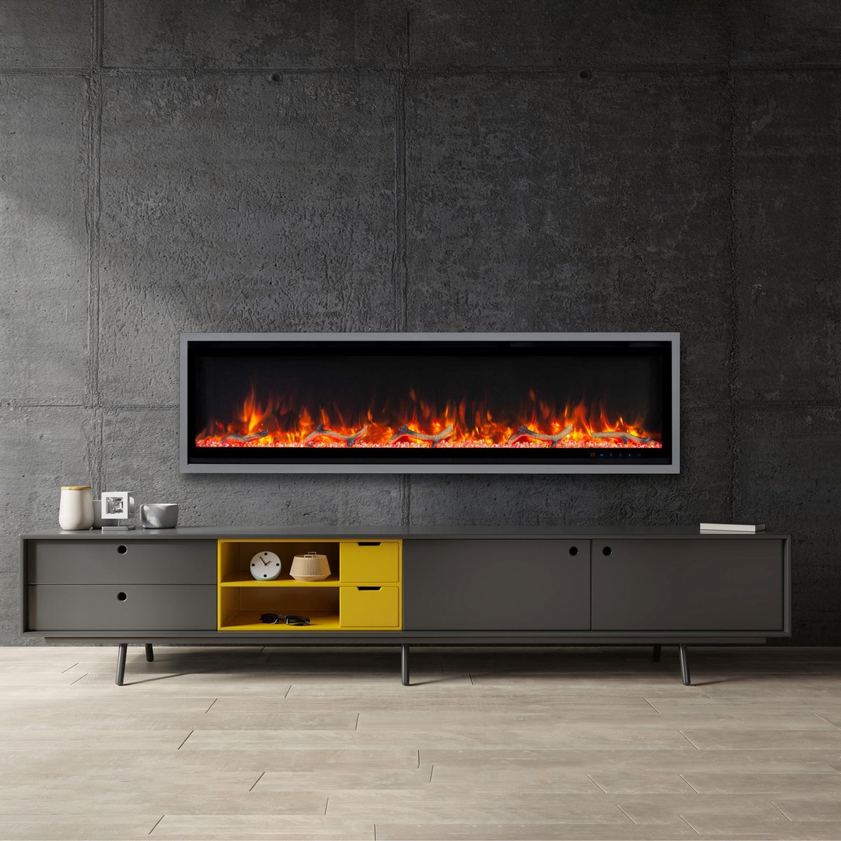 Electric Fireplace With Frame