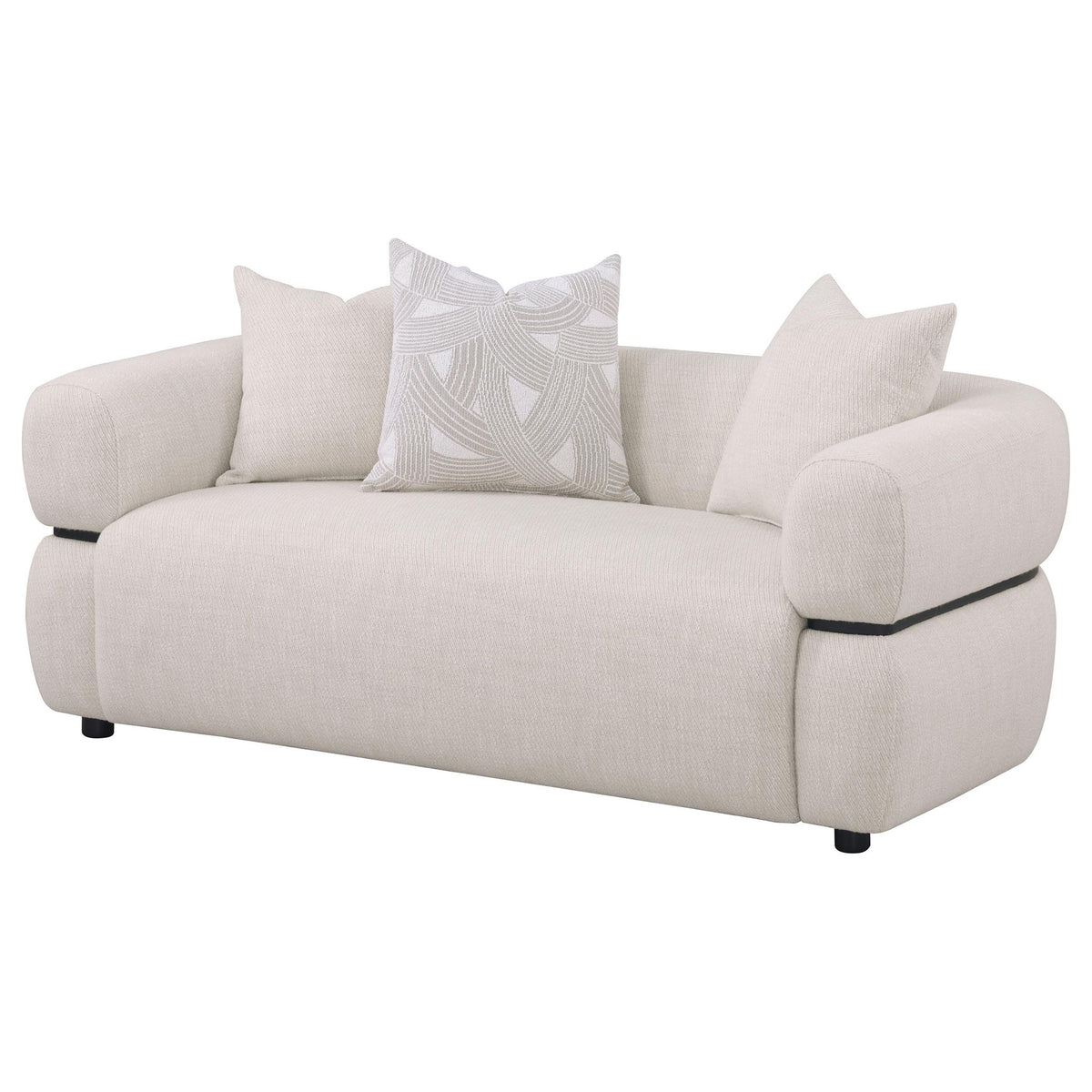 Ramsay - Round Arm Loveseat - Beige