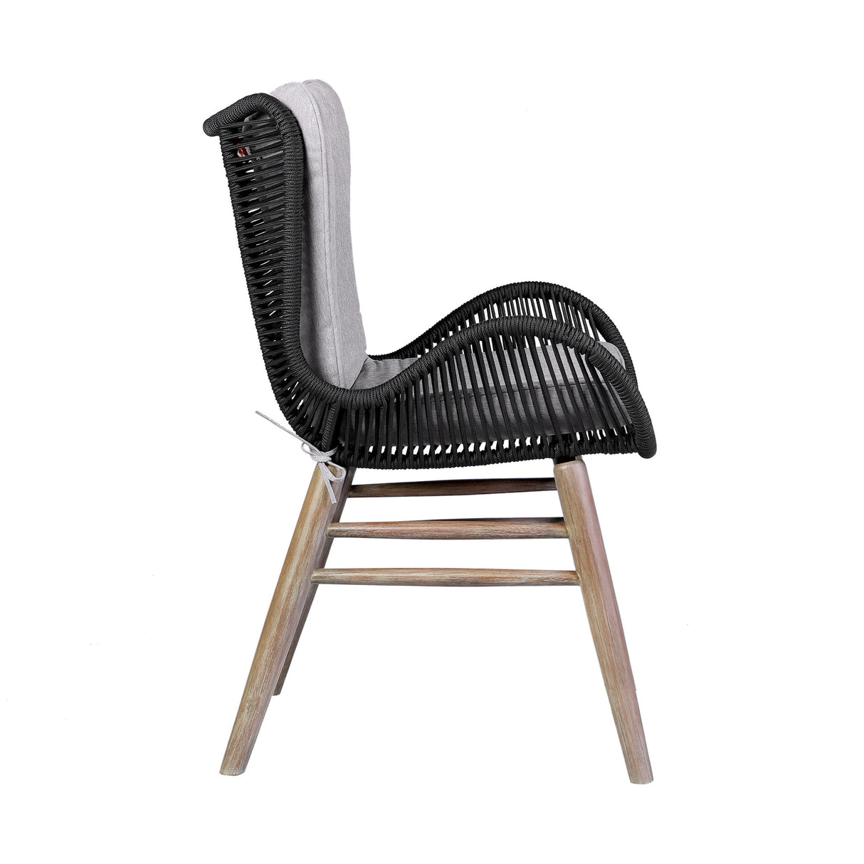 Mateo - Outdoor Patio Dining Chair - Light Eucalyptus / Charcoal