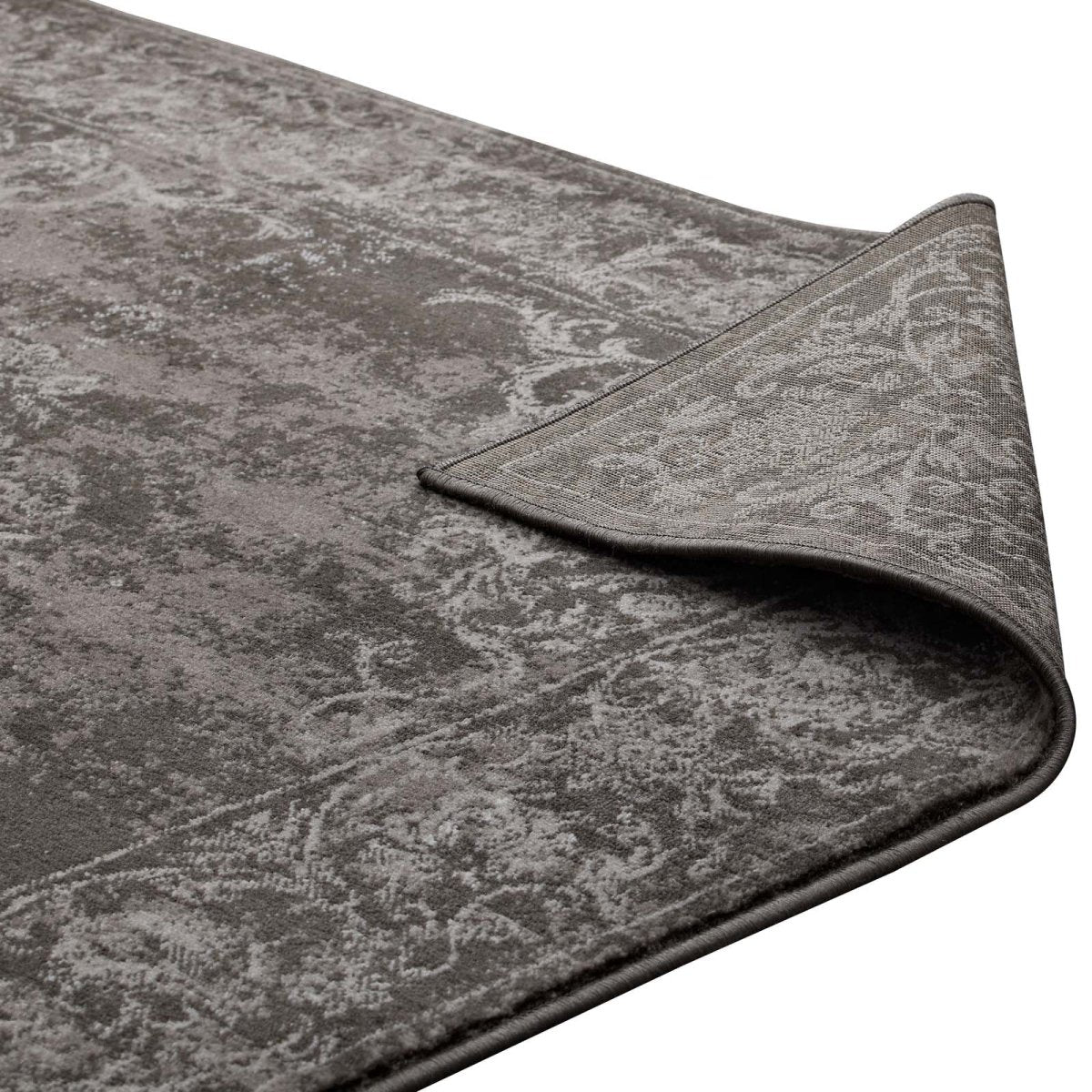 8x10 Antique Light and Dark Brown Rustic Vintage Floral Medallion Area Rug - Mats and Rugs - Alpine Outlets