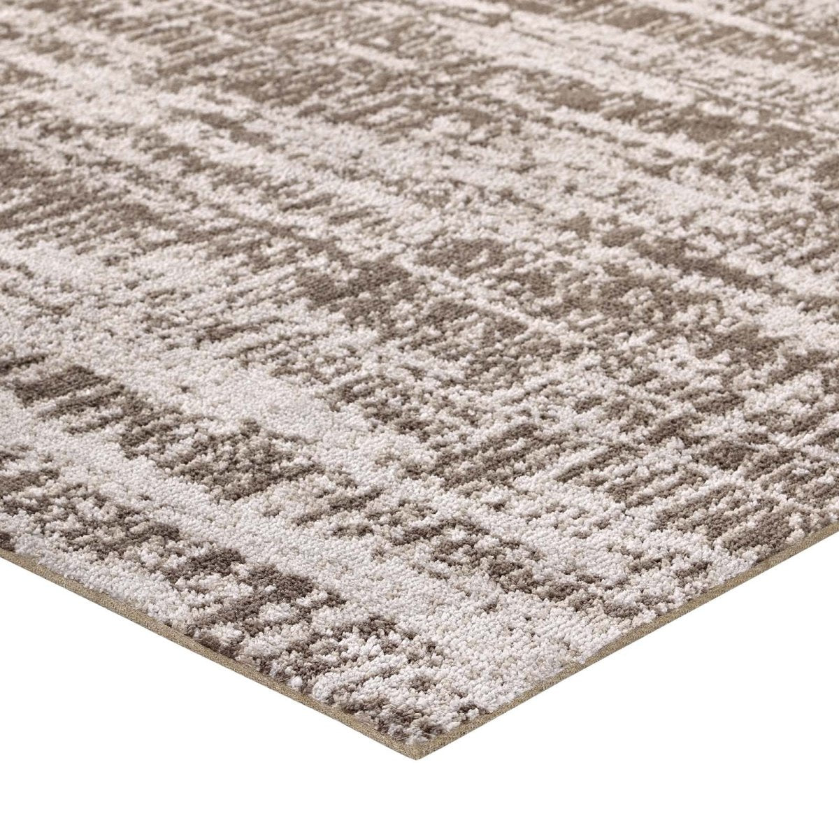 8x10 Light and Dark Tan Distressed Rustic Modern Area Rug - Mats and Rugs - Alpine Outlets