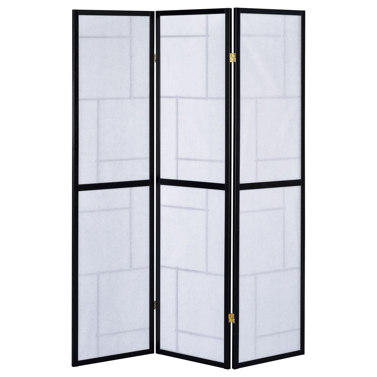 Damis 3-Panel Black Shoji Screen Room Divider