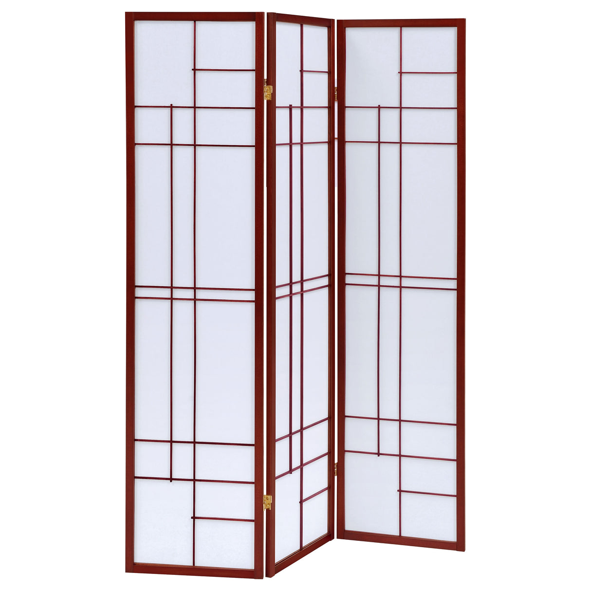 Katerina 3-Panel Room Divider Folding Shoji Screen, Cherry