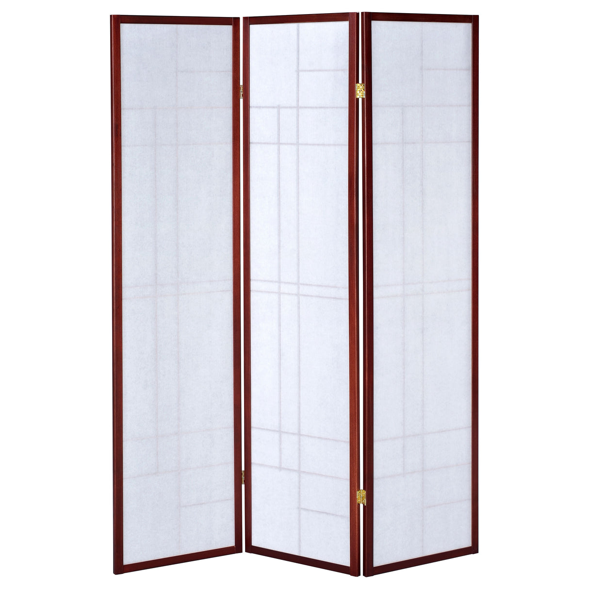 Katerina 3-Panel Room Divider Folding Shoji Screen, Cherry