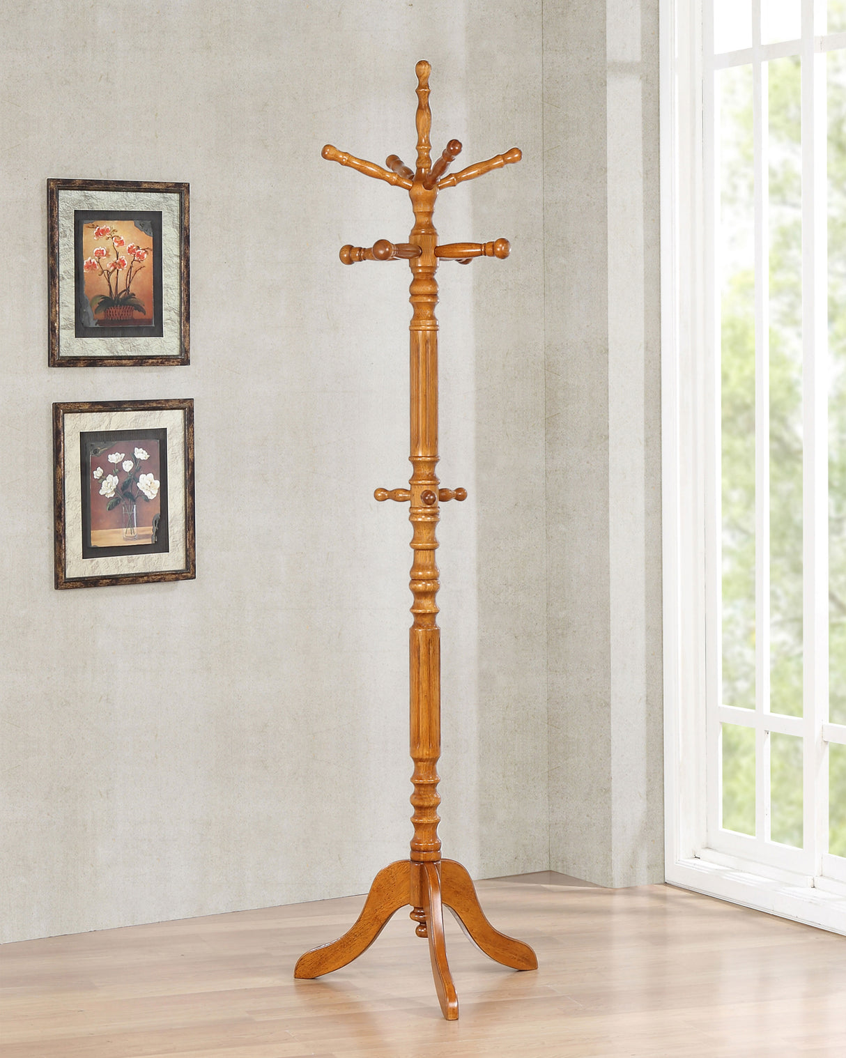Achelle 11 Hook Golden Brown Coat Rack