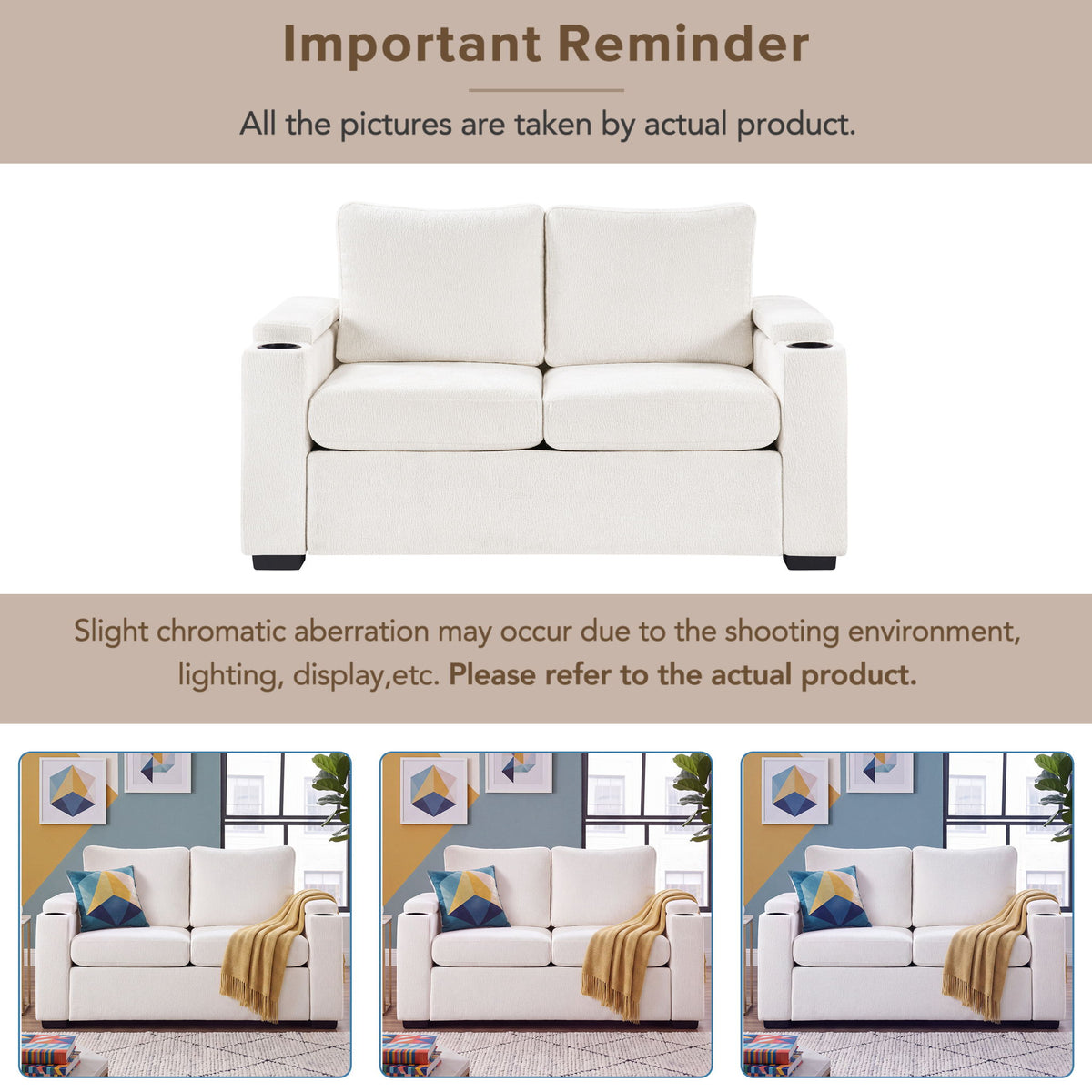 Pull Out Sofa Bed Loveseat With Twin Mattress, Cup Holders And Arm Storage