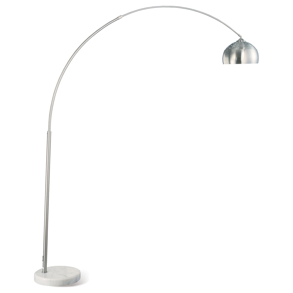 Krester 85" Chrome Arc Floor Lamp with Dome Shade