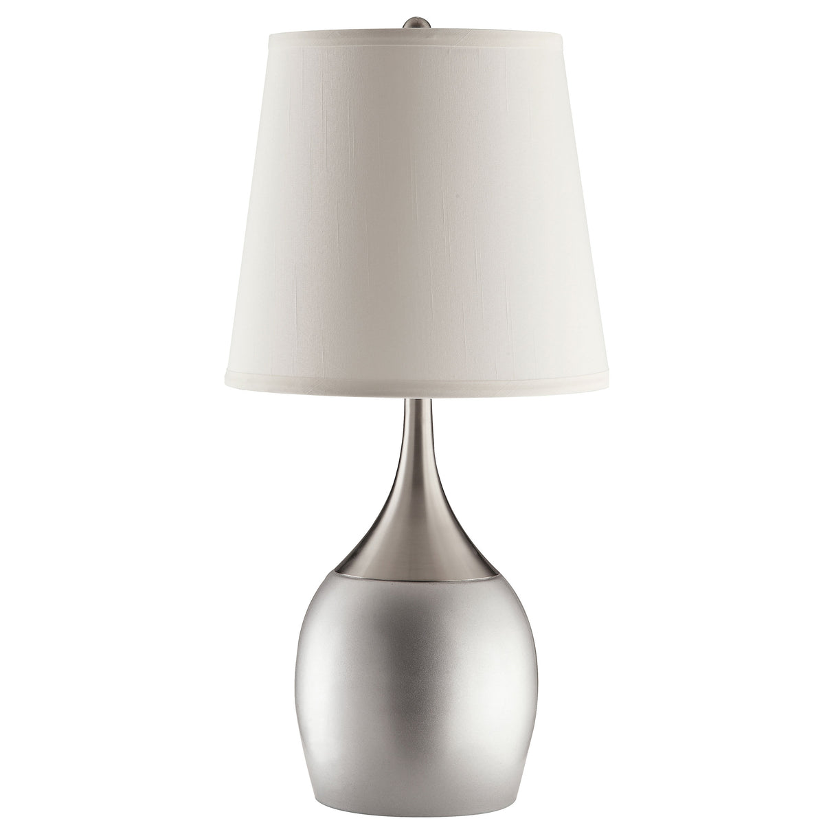 Tenya 24-inch Empire Shade Urn Table Lamp Silver, Set of 2