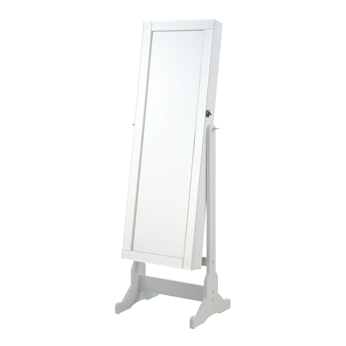 Yvonne Cheval Mirror with Jewelry Storage - Dove Grey