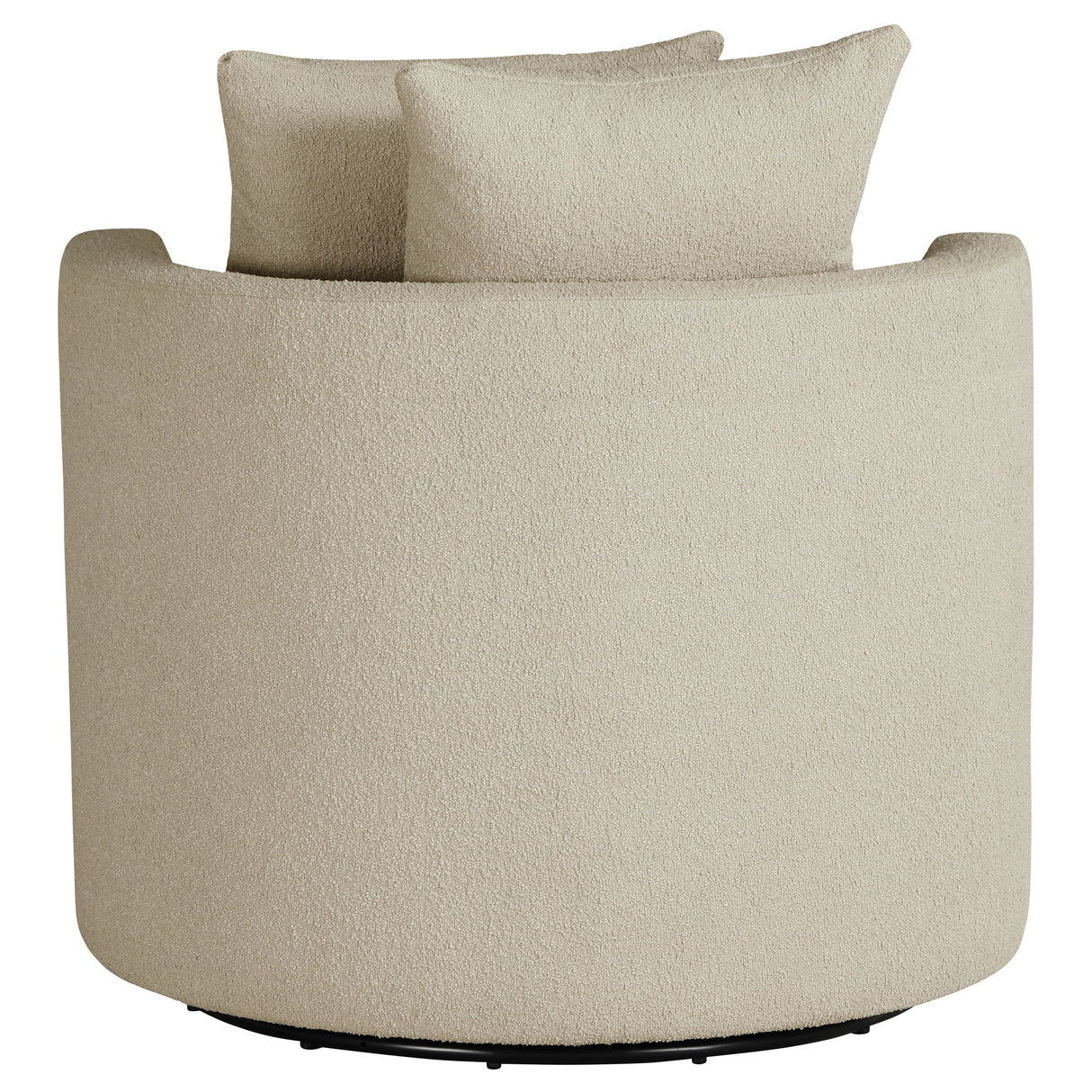 Debbie Upholstered Swivel Accent Chair in Camel