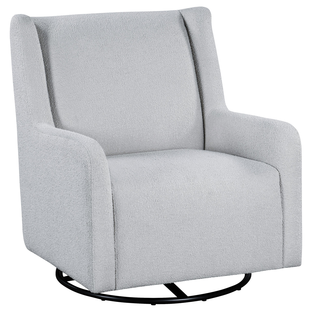 Serra Boucle Upholstered Swivel Glider - Dove Grey