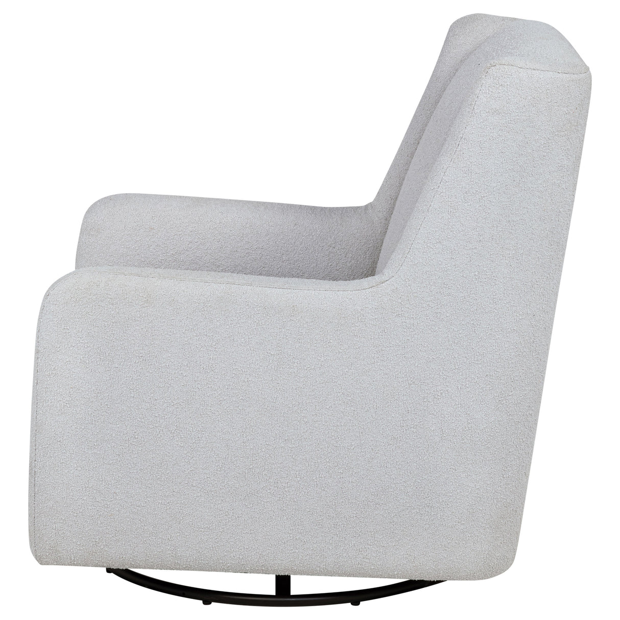 Serra Boucle Upholstered Swivel Glider - Dove Grey