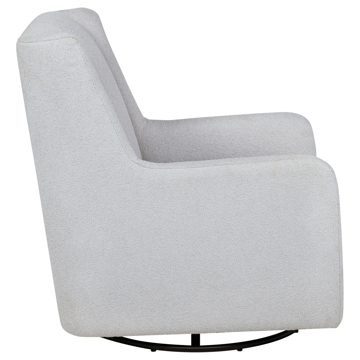 Serra Boucle Upholstered Swivel Glider - Dove Grey