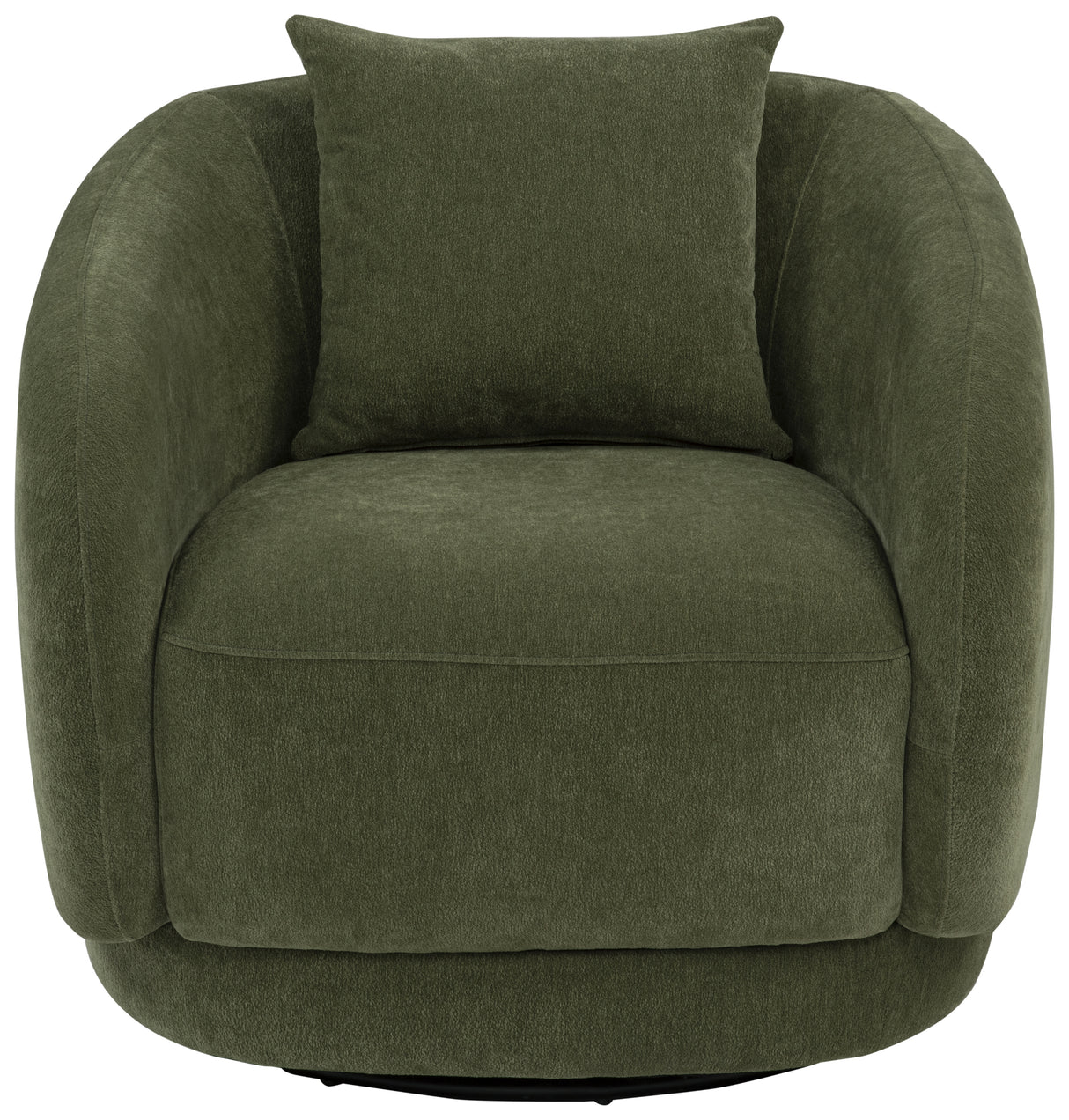 Arnaud Chenille Upholstered Swivel Accent Chair in Green