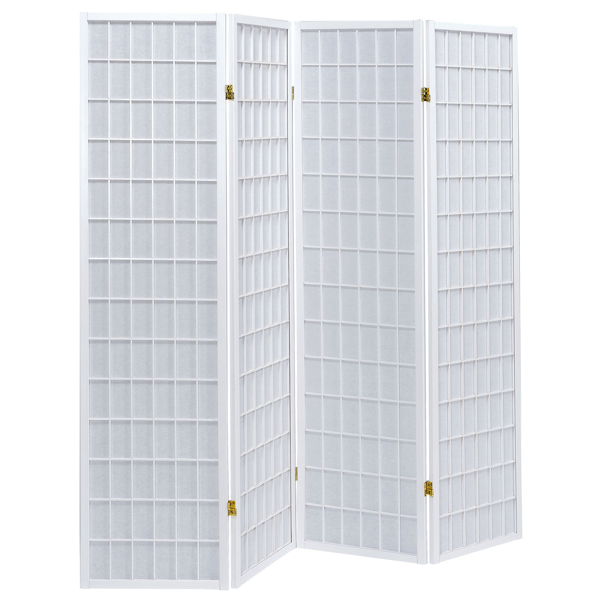 Roberto 4-Panel White Folding Shoji Screen