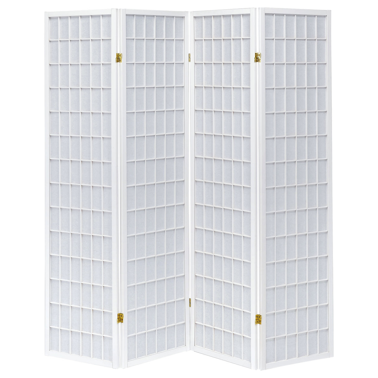 Roberto 4-Panel White Folding Shoji Screen