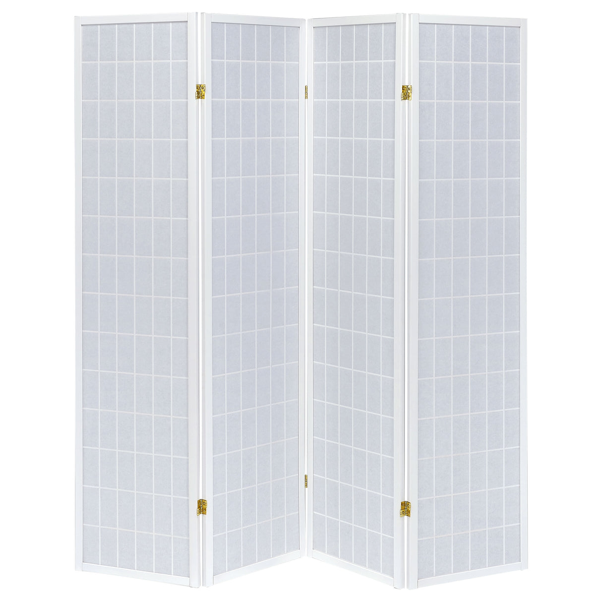 Roberto 4-Panel White Folding Shoji Screen
