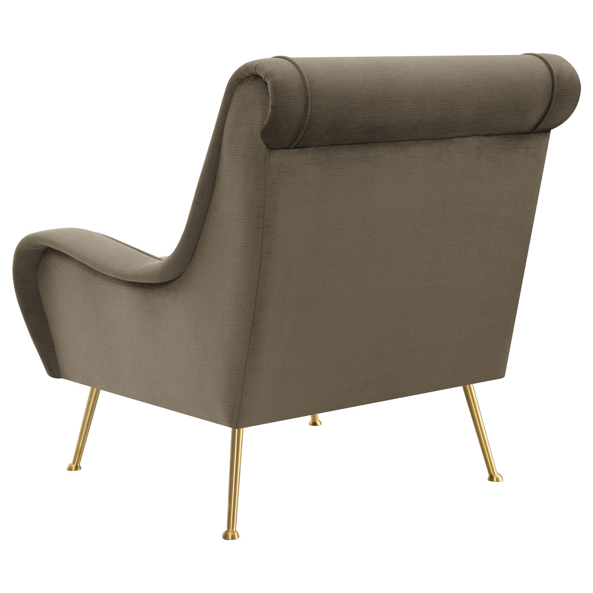 Ricci Upholstered Saddle Arm Accent Chair - Truffle