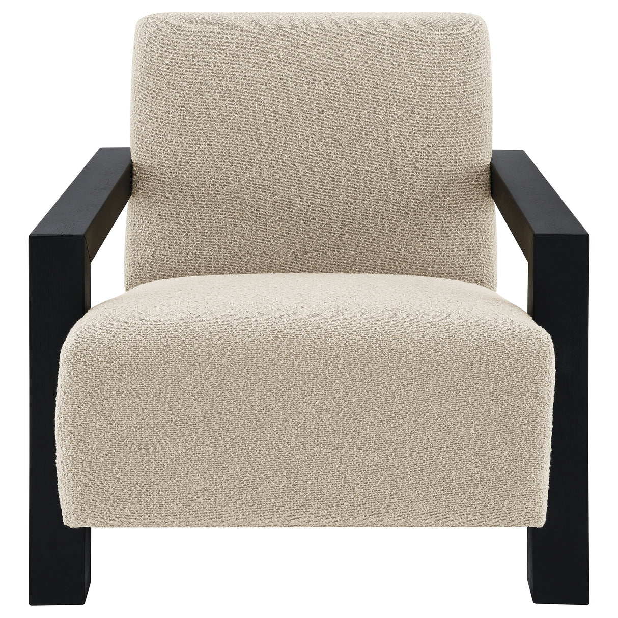 Fitzroy Boucle Upholstered Accent Arm Chair in Latte
