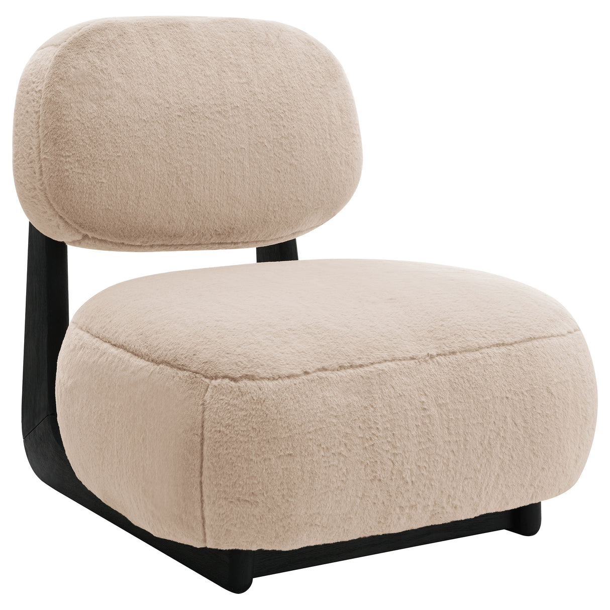 Duffie Upholstered Armless Accent Chair in Camel