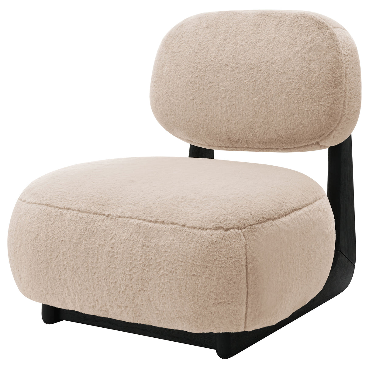 Duffie Upholstered Armless Accent Chair in Camel